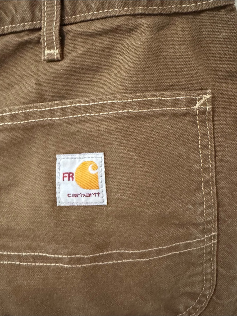 Carhartt FR Washed Duck Work Dungaree Pant Brown Fire Resistant Streetwear-32x30 - Picture 8 of 11